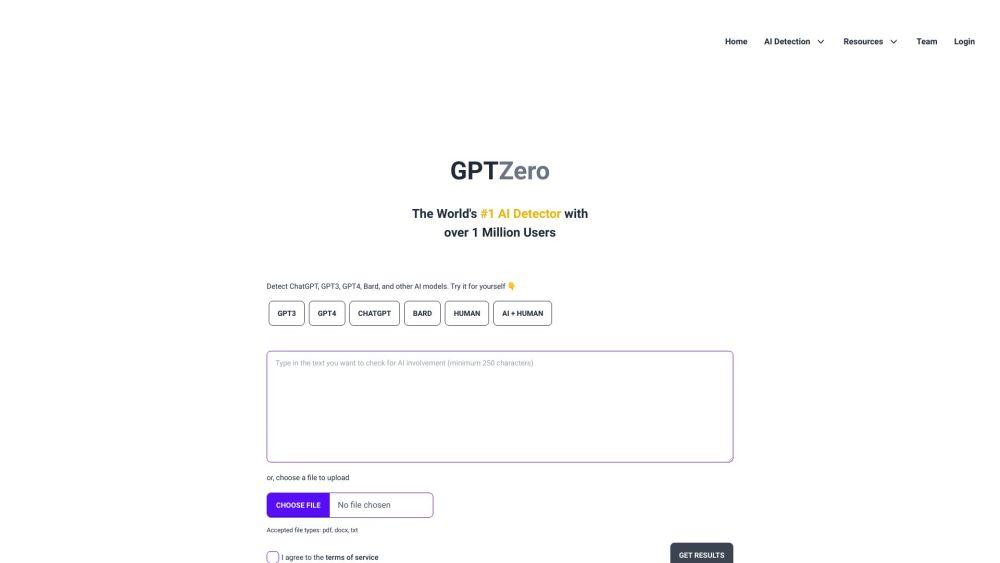 GPTZero - AI Detection Tool for Authentic Content