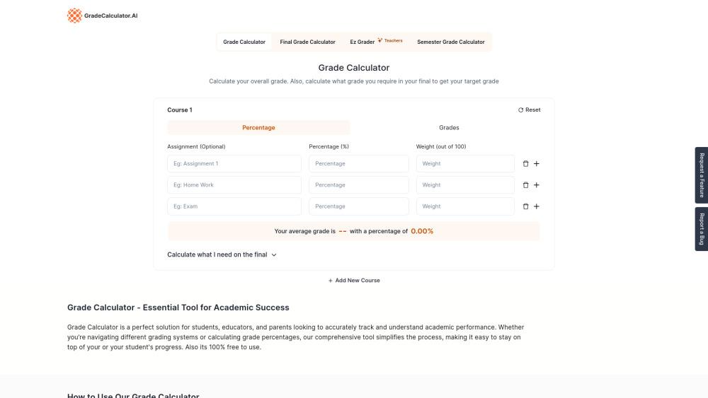 Grade Calculator AI