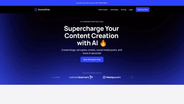 Wie man GravityWrite verwendet: Top KI-Autor und Content-Generator