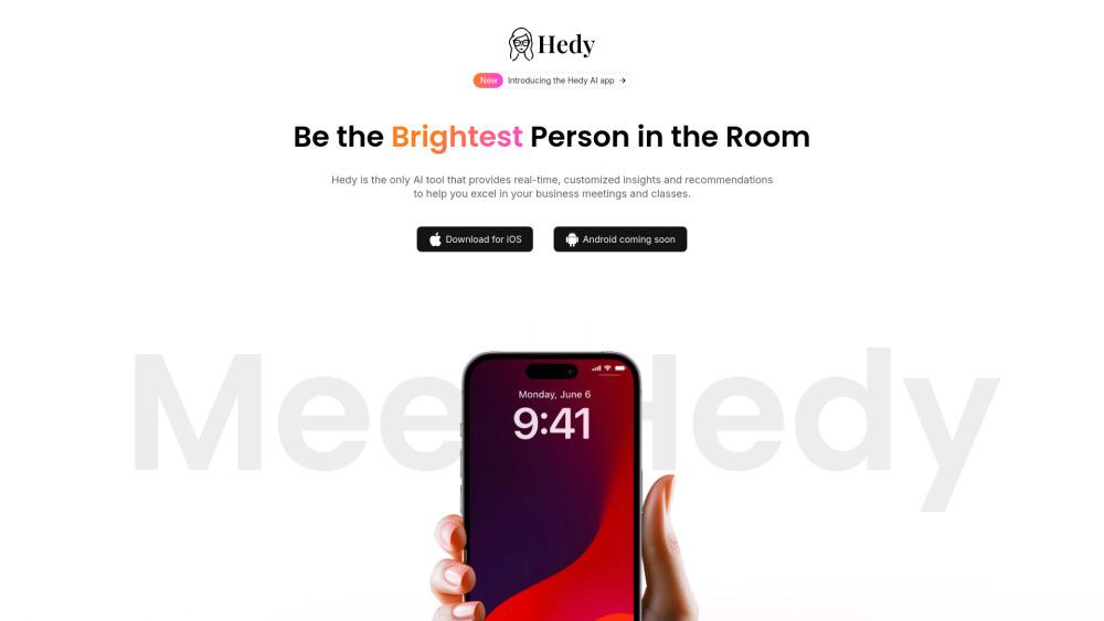 Hedy AI: Revolutionizing Business Meetings and Classes