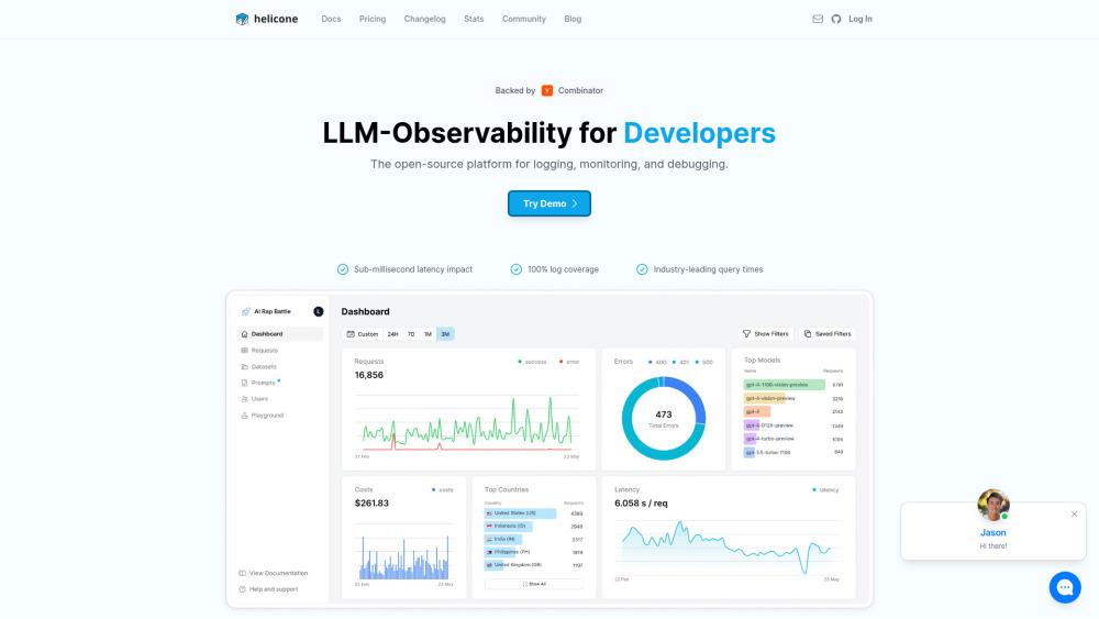 Helicone: Open-Source Observability for Generative AI