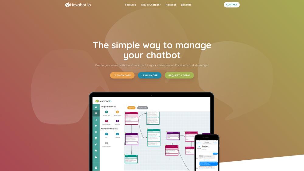Hexabot: AI-Powered Visual Chatbot Builder for Facebook Messenger