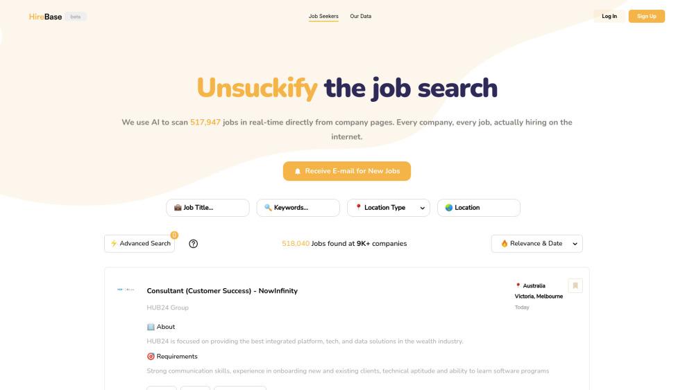 Hirebase - AI-Powered Job Search Engine for Hidden Opportunities