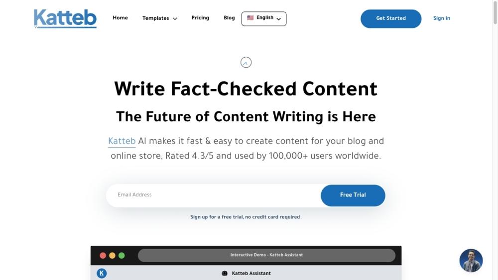 Katteb - AI Writing Tool for Fact-Checked Content