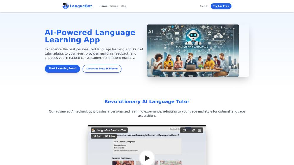 LangueBot - AI-Powered Language Learning Platform