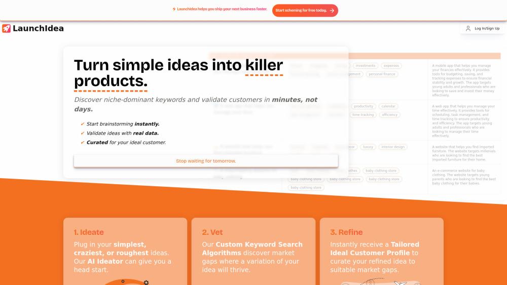 LaunchIdea - AI-Powered Business Idea Development