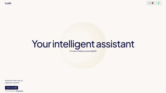 Luzia: Your intelligent assistant at a click