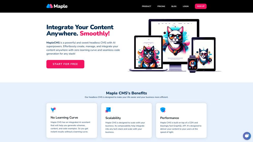 Maple CMS - Headless CMS with AI Capabilities