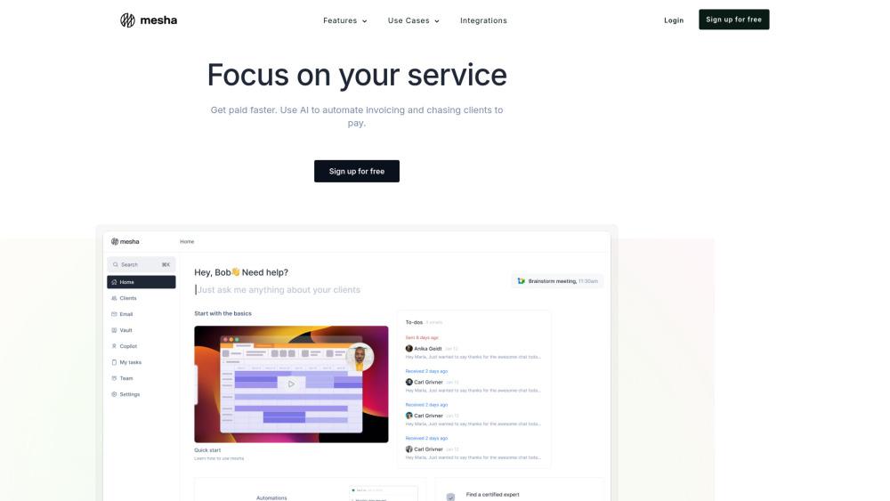 Mesha AI-Powered Practice Management