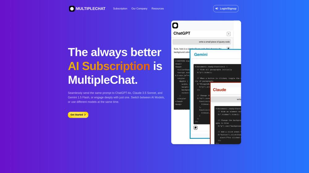 MultipleChat - Unified AI Model Interface