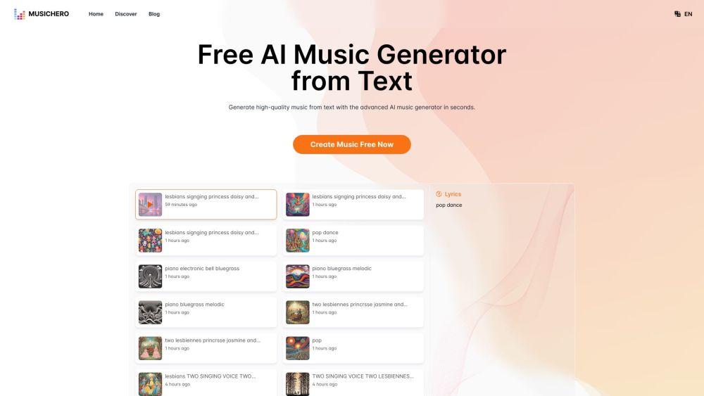 MusicHero.ai: Free AI Music Generator from Text Online
