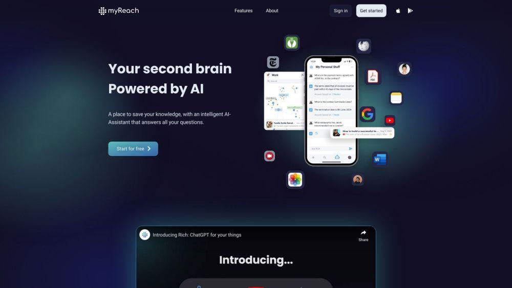 myReach - Your Personal AI Assistant for Information Retrieval