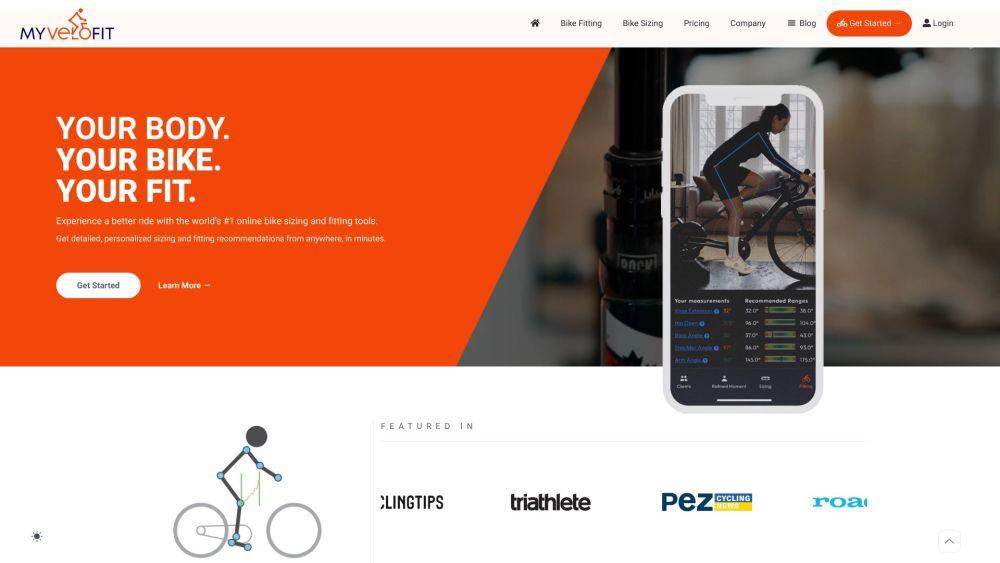 MyVeloFit - AI Bike Fitting and Sizing Tool for Cyclists