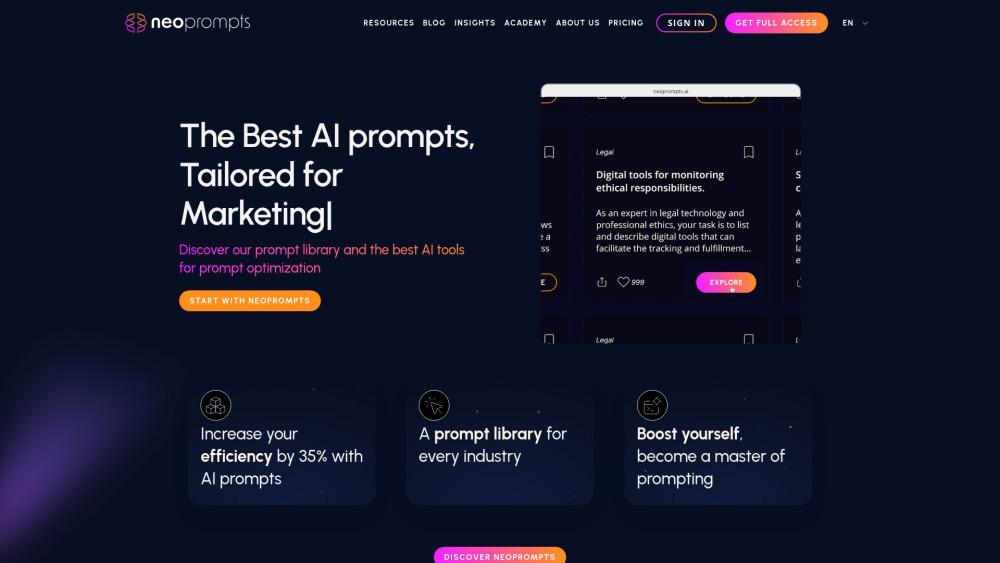 NeoPrompts - AI Prompt Optimization for Enhanced Results