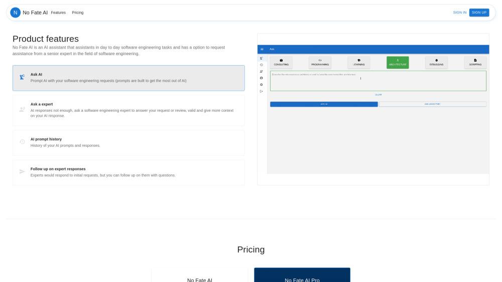 No Fate AI: AI Assistant for Software Engineers