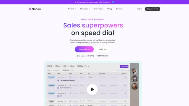 Nooks | AI Powered Parallel Dialer and Virtual Salesfloor