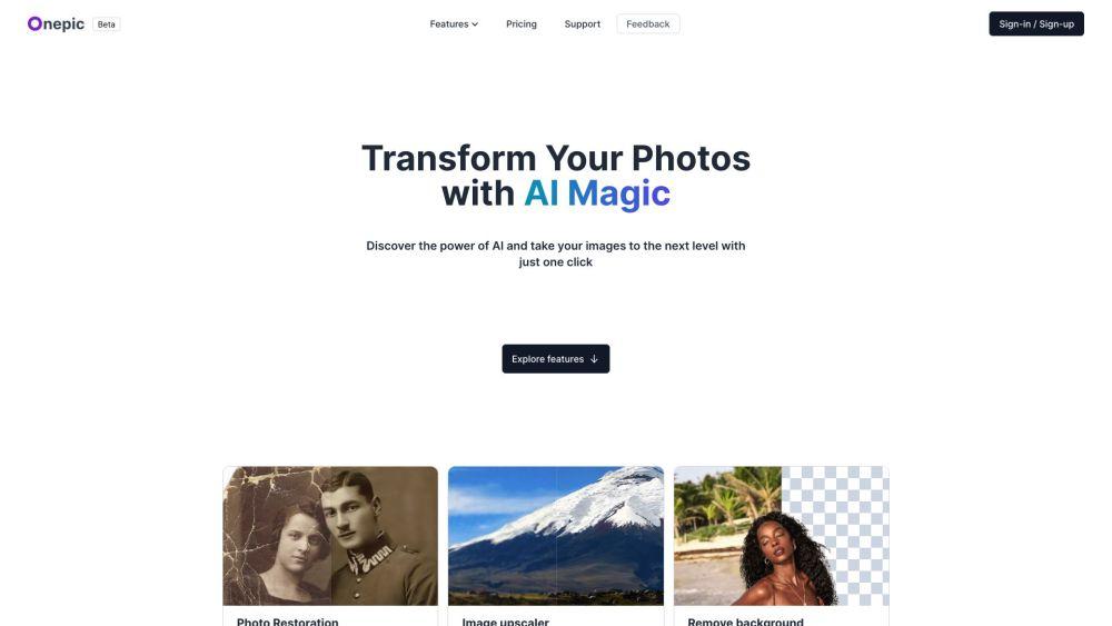 OnepicAI - AI Image Enhancement Tool for Perfect Photos