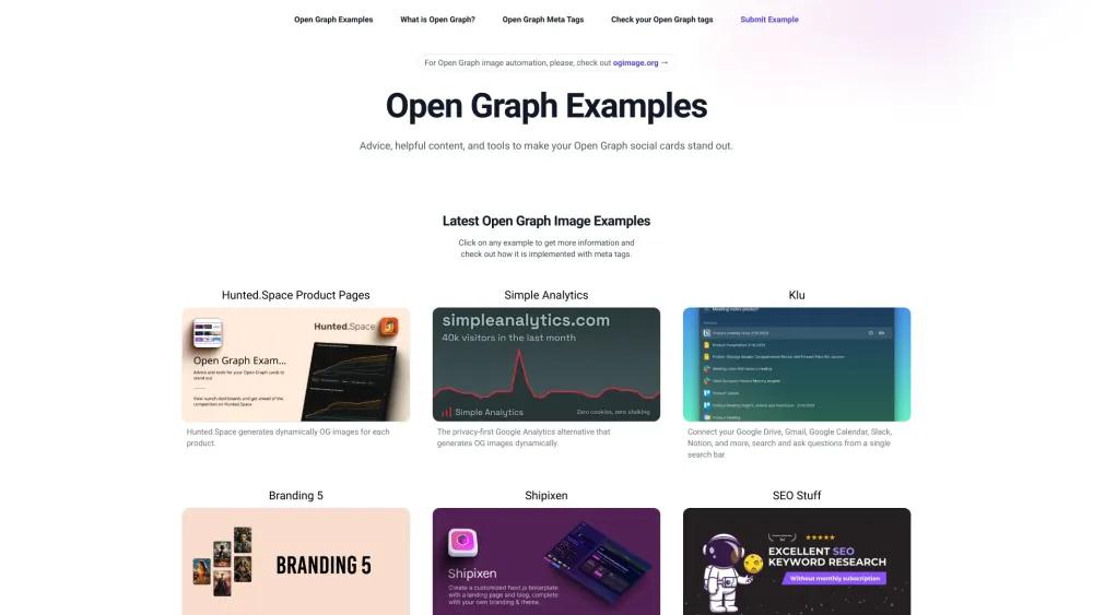 Open Graph Examples - Enhance Your Social Media Presence