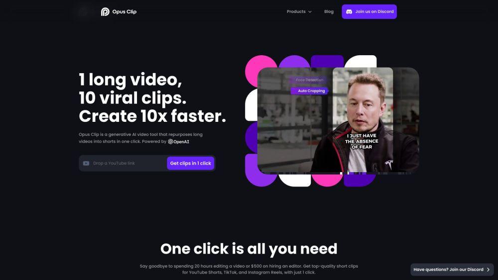Opus Clip - AI Video Repurposing Tool