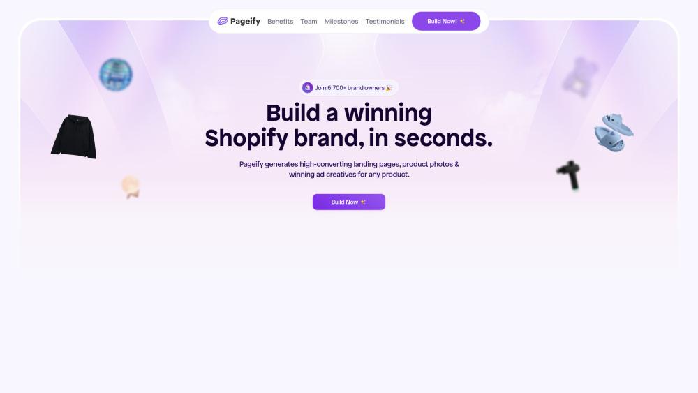 Pageify.ai - AI-Driven Landing Page and Ad Creative Generator