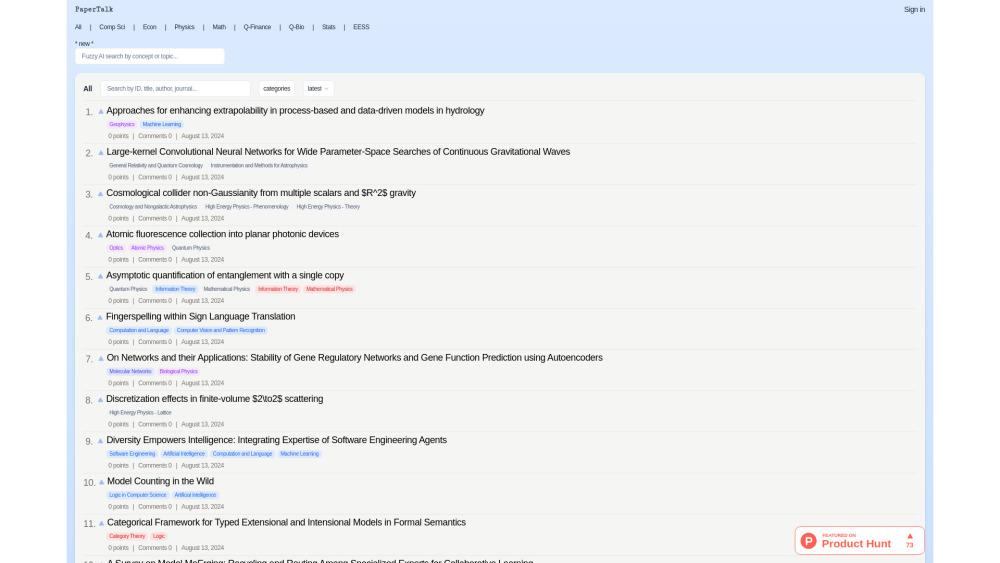 PaperTalk - AI-Driven Research Community