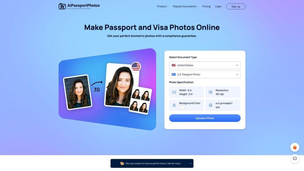 AiPassportPhotos - AI-Powered Passport Photo Tool