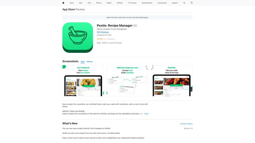 Pestle Recipe Manager