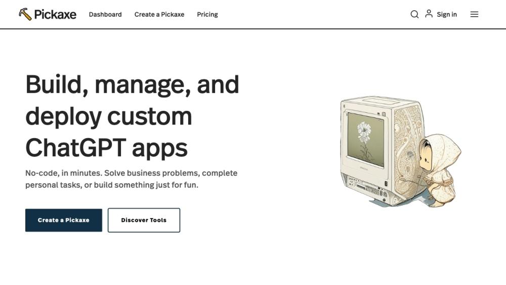 Pickaxe - No-Code AI Platform for Building and Monetizing AI Tools