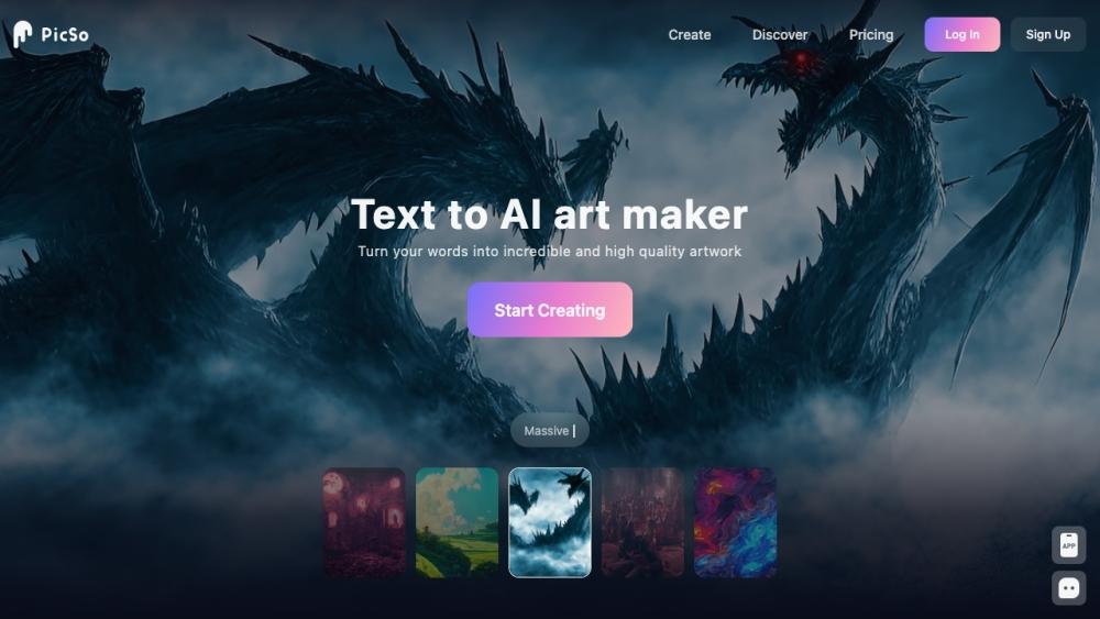 PicSo - AI Text-to-Image Art Generator