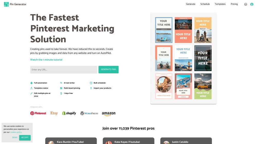 Pin Generator - Automated Pinterest Marketing Tool