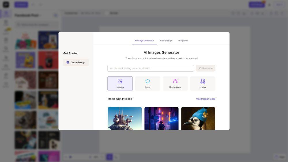 Pixelied - AI Graphic Design Suite for Stunning Visuals
