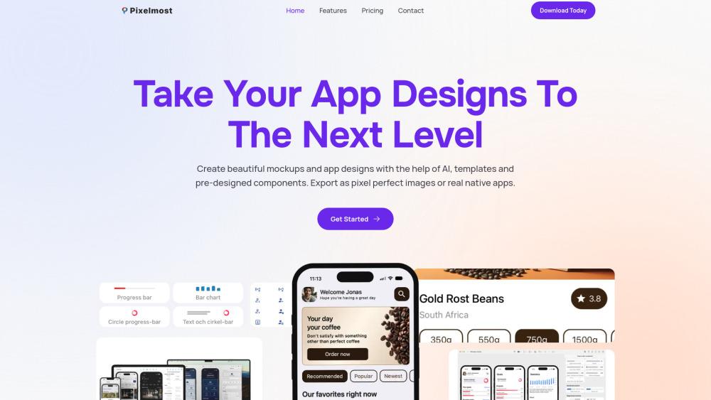 Pixelmost - AI-Powered App Design Tool