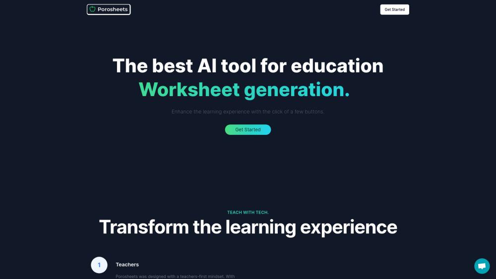 Porosheets - AI-Powered Educational Content Generator