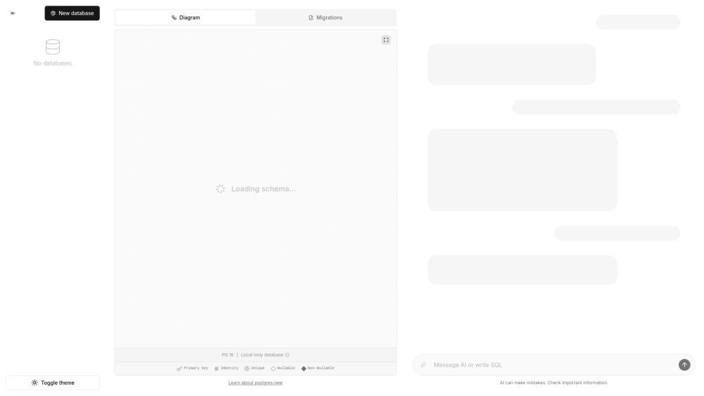 Postgres.new - Instant Online PostgreSQL Sandbox with AI