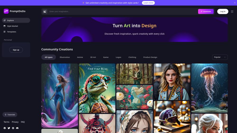 PromptDoDo AI - Unlock Creative Design Inspiration