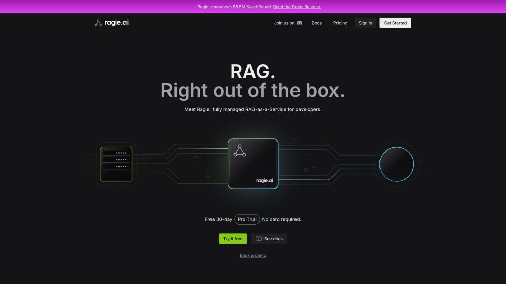 Ragie - AI Application Builder with RAG-as-a-Service