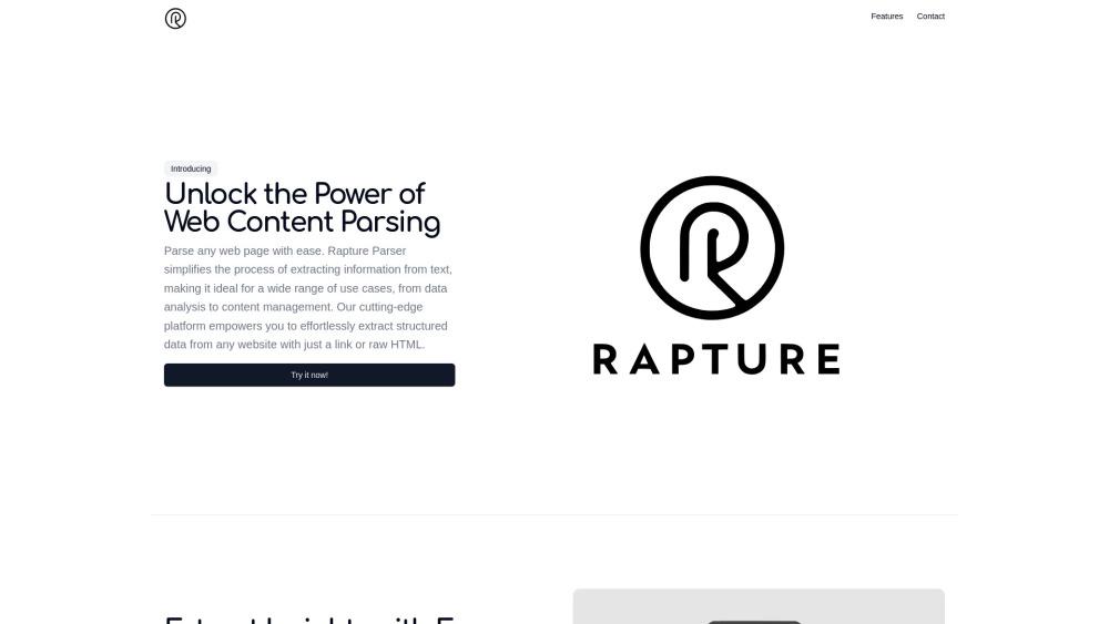 Rapture Parser - AI-driven Web Content Parsing Tool