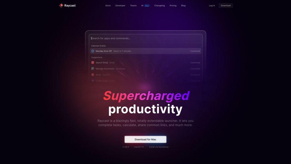 Raycast - AI-Powered Productivity Tool for macOS