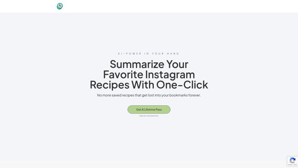 Recipe Reel - AI-Powered Recipe Summary Tool