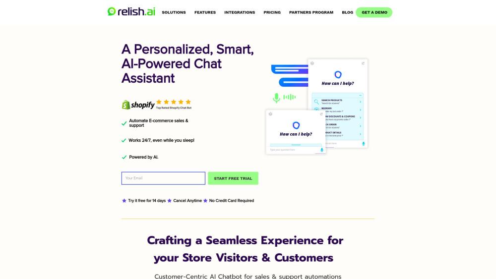 Relish AI - E-commerce Chatbot and Shopping Assistant