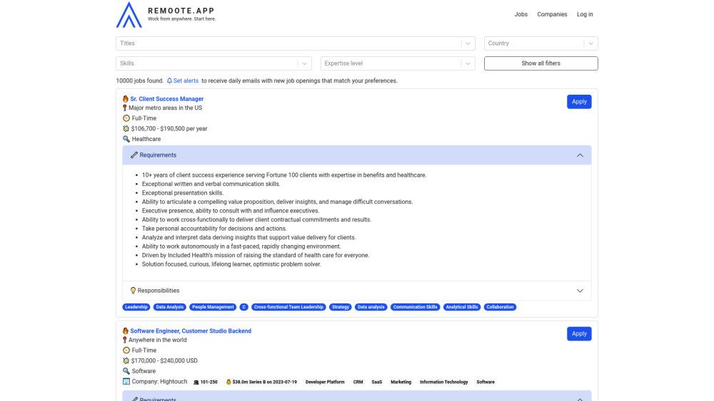 Remoote - Remote Job Search Platform