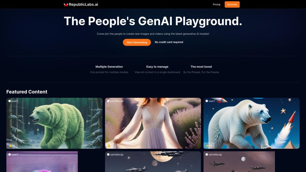 RepublicLabs.ai - AI Playground for Image & Video Creation