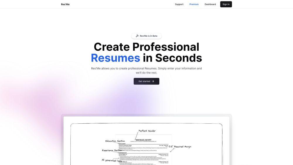 ResMe - AI Resume Builder for Boosting Your Career