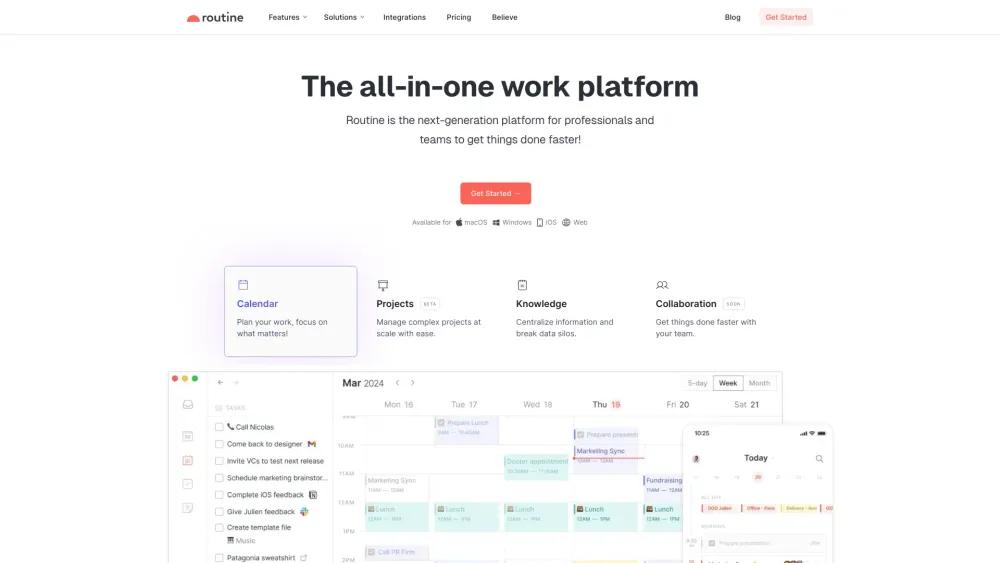 Routine | The Most Advanced Calendar for Productive People