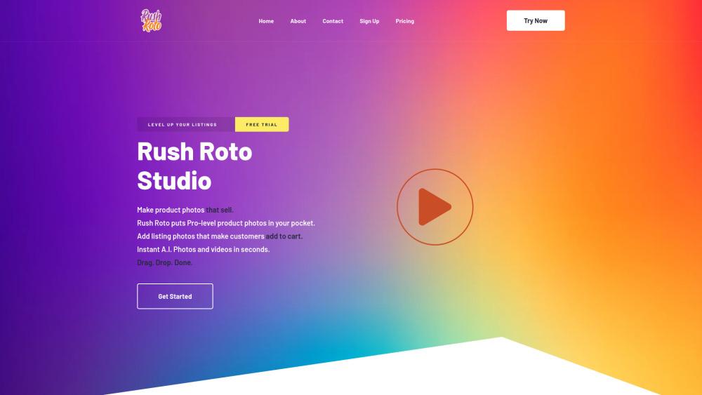 Rush Roto Studio - AI-Powered Product Photography App