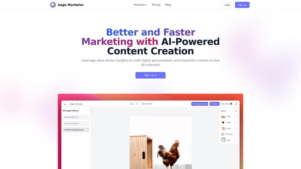 Sage Marketer Data-Driven AI Content Generation