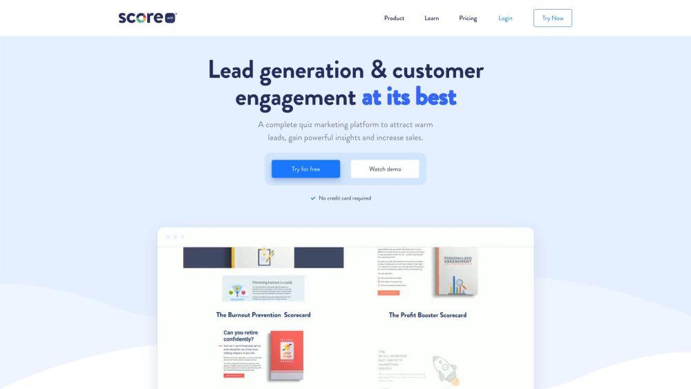 ScoreApp: Advanced Quiz Funnel Marketing | Quiz Software