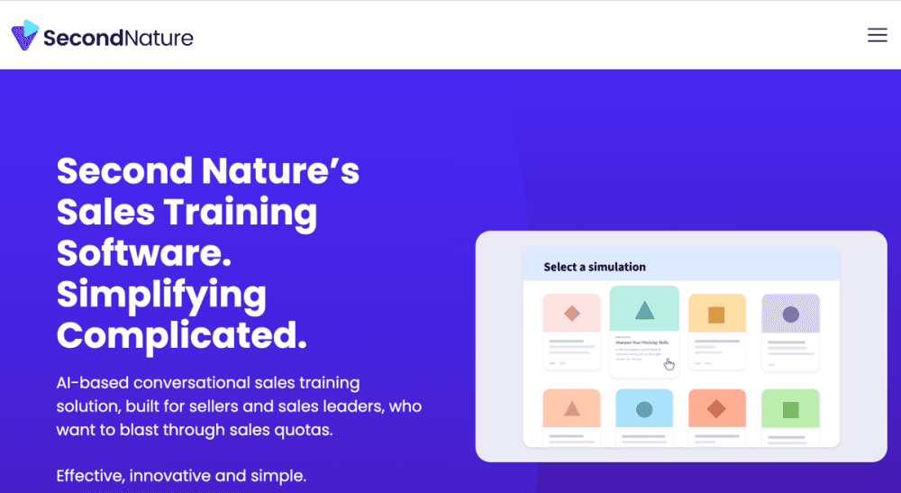 Second Nature - AI Sales Training Platform