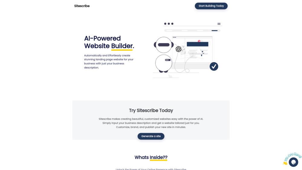 Sitescribe - AI Website Builder for Instant Landing Pages
