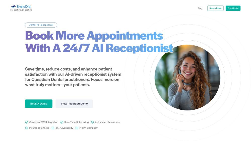 SmileDial - AI Dental Receptionist for Canadian Practices